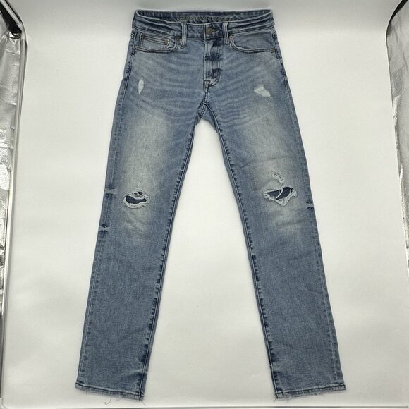 American Eagle Next Level Flex Slim Straight Size 29x32 Distressed Denim Jeans - Picture 1 of 13